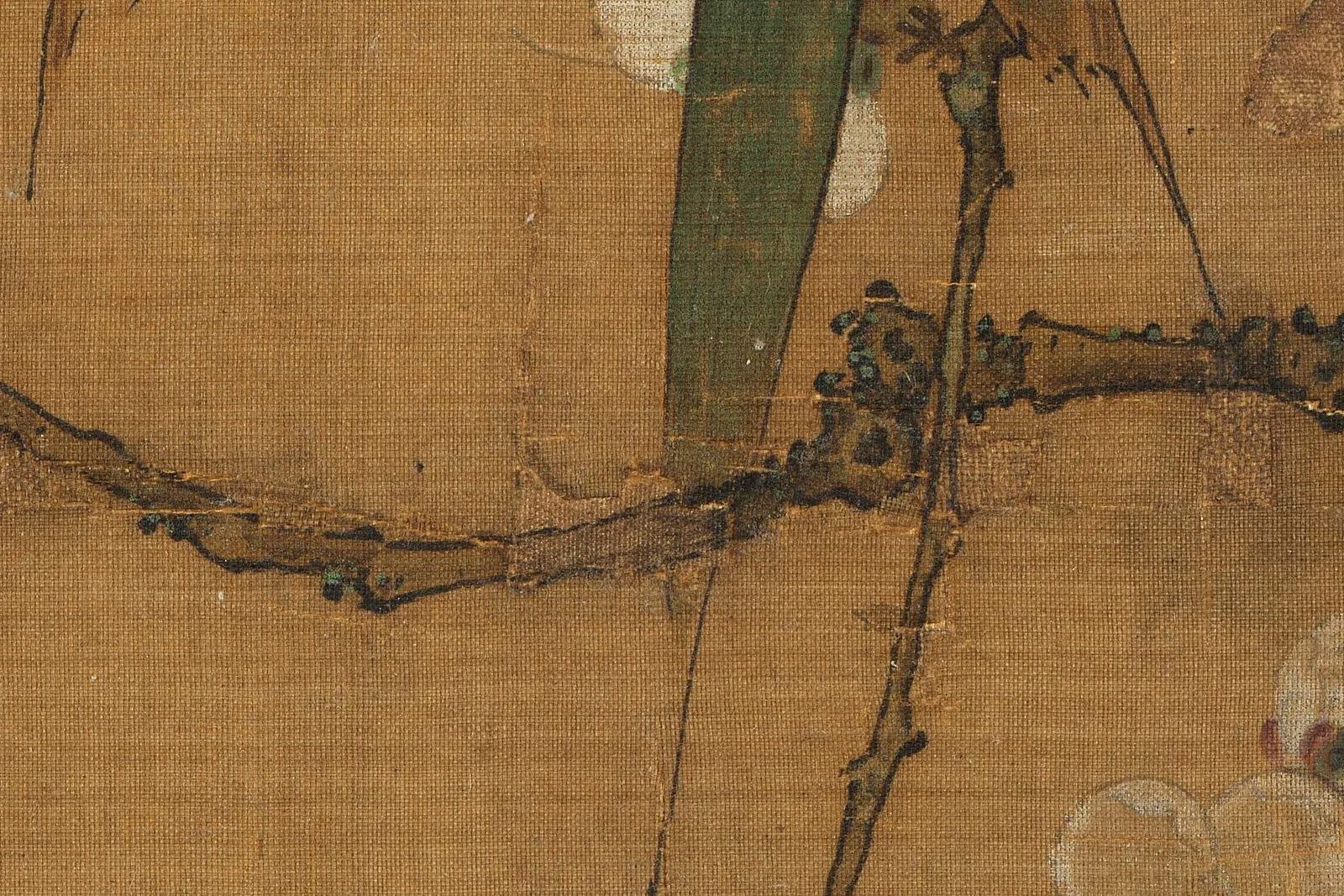 宋马麟花卉画《暗香疏影图》高清大图局部 (2)