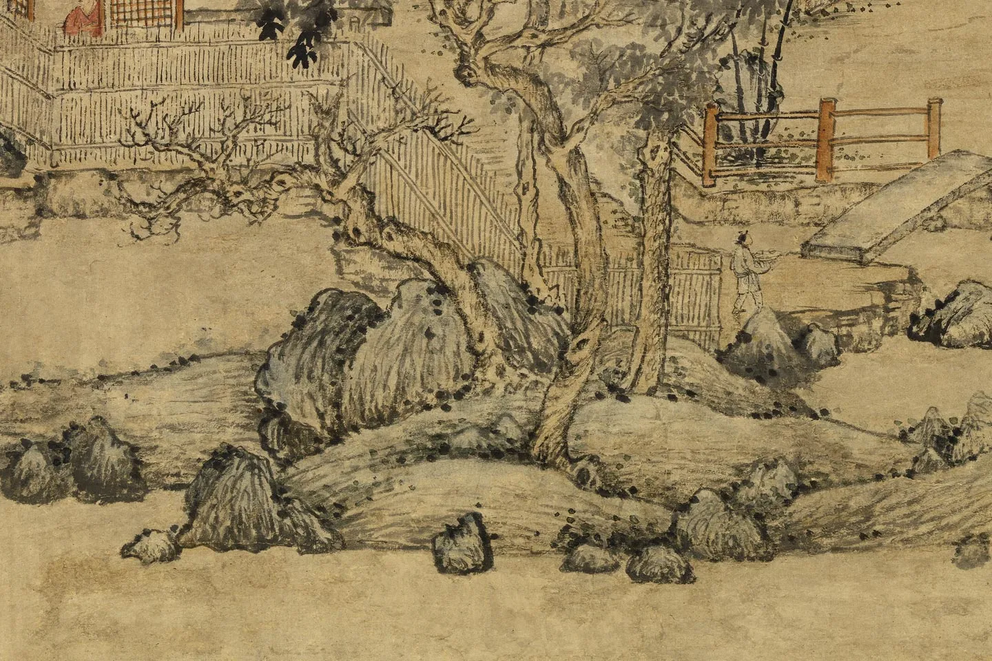 王蒙山水画《有馀清图》局部 (4)