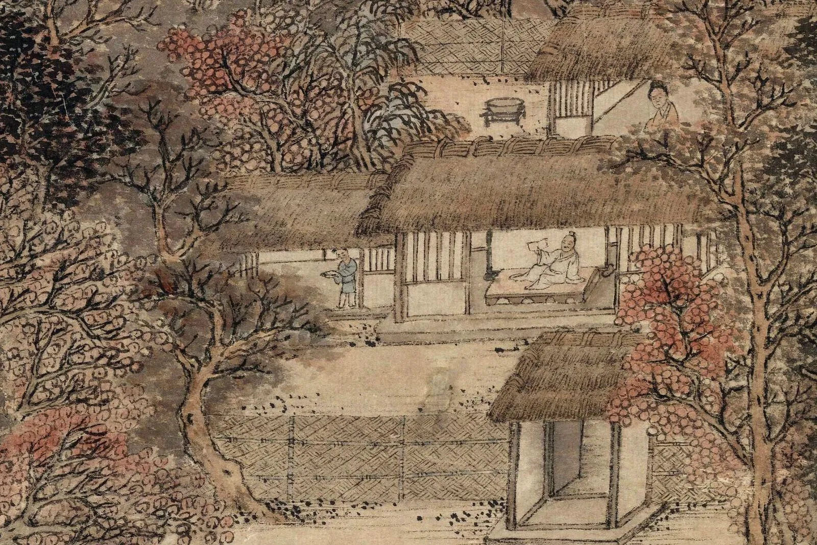 王蒙《秋山草堂图》局部 (6)