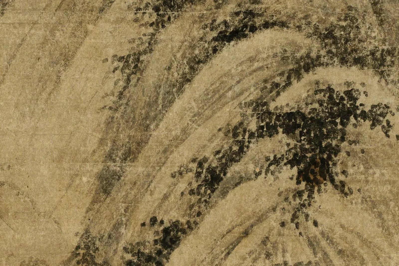 吴镇水墨山水《溪流归艇图》局部 (2)