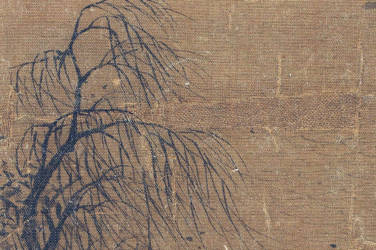 赵令穰小景山水《柳亭行旅图》高清大图局部 (3)