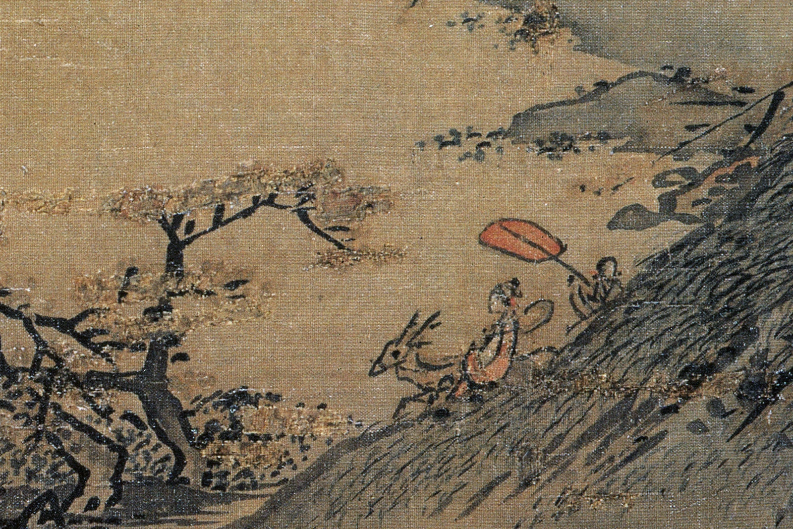 南宋马麟 《溪头秋色图》局部 (2)