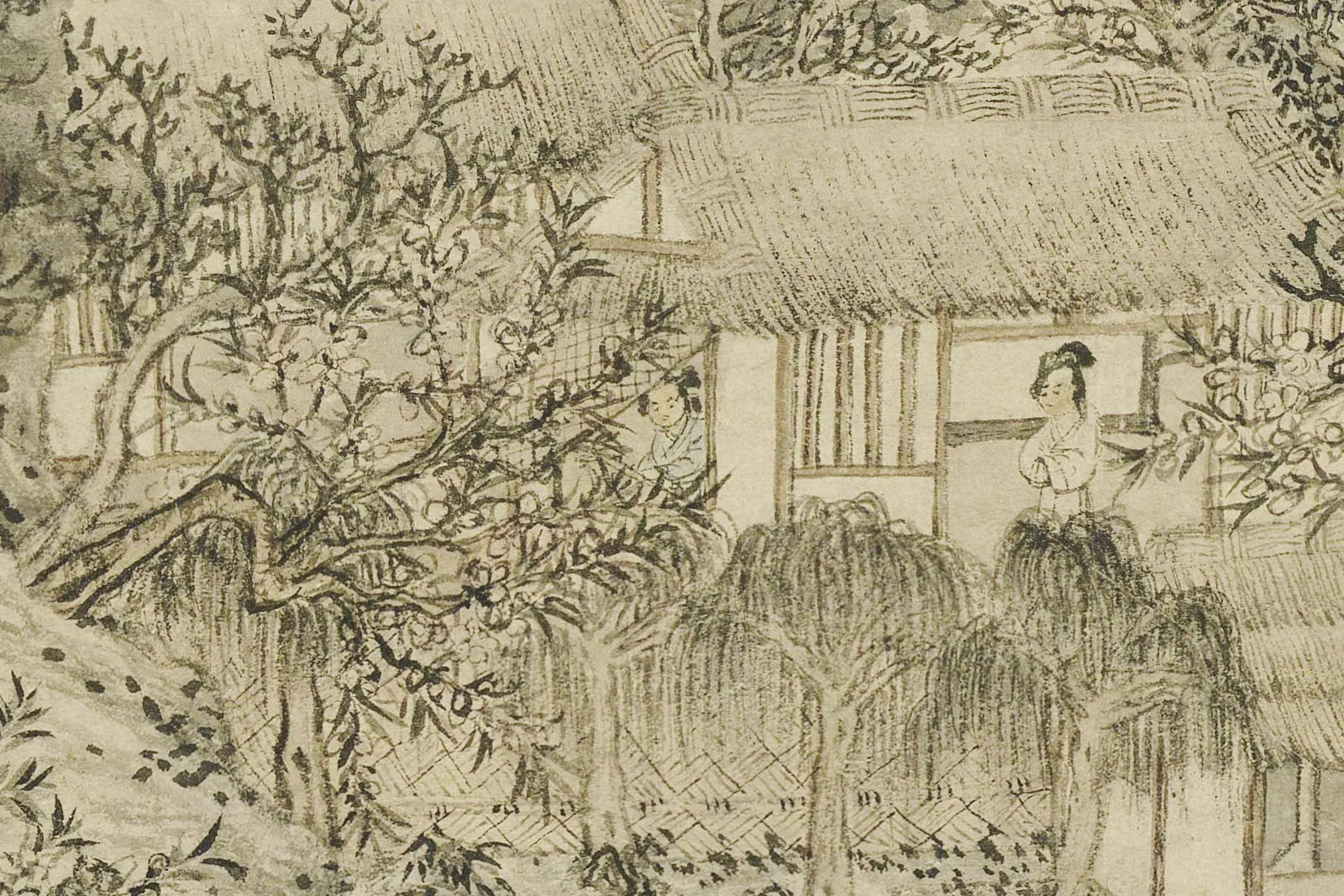 王蒙《花溪渔隐图》局部 (2)