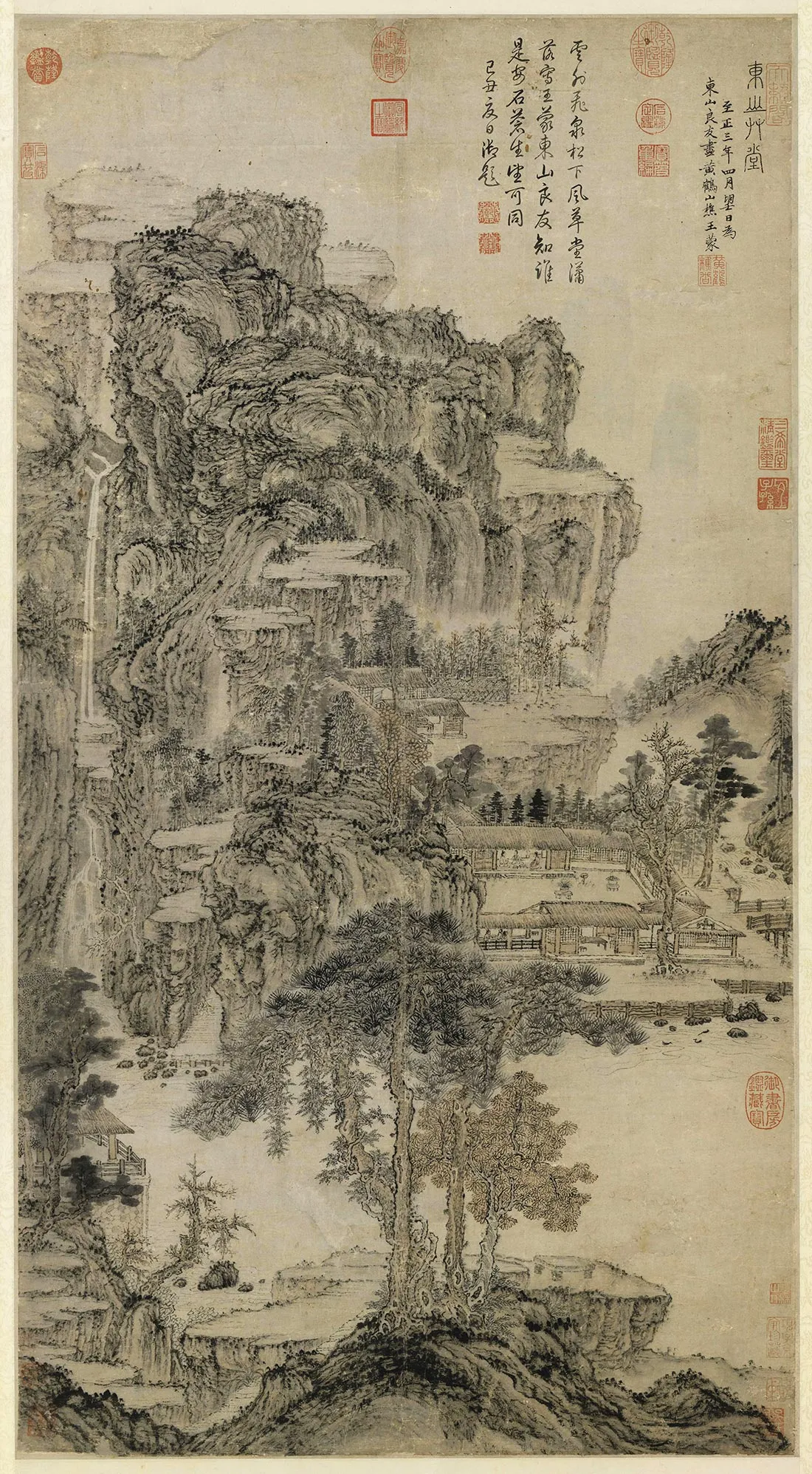 王蒙山水画《东山草堂图》