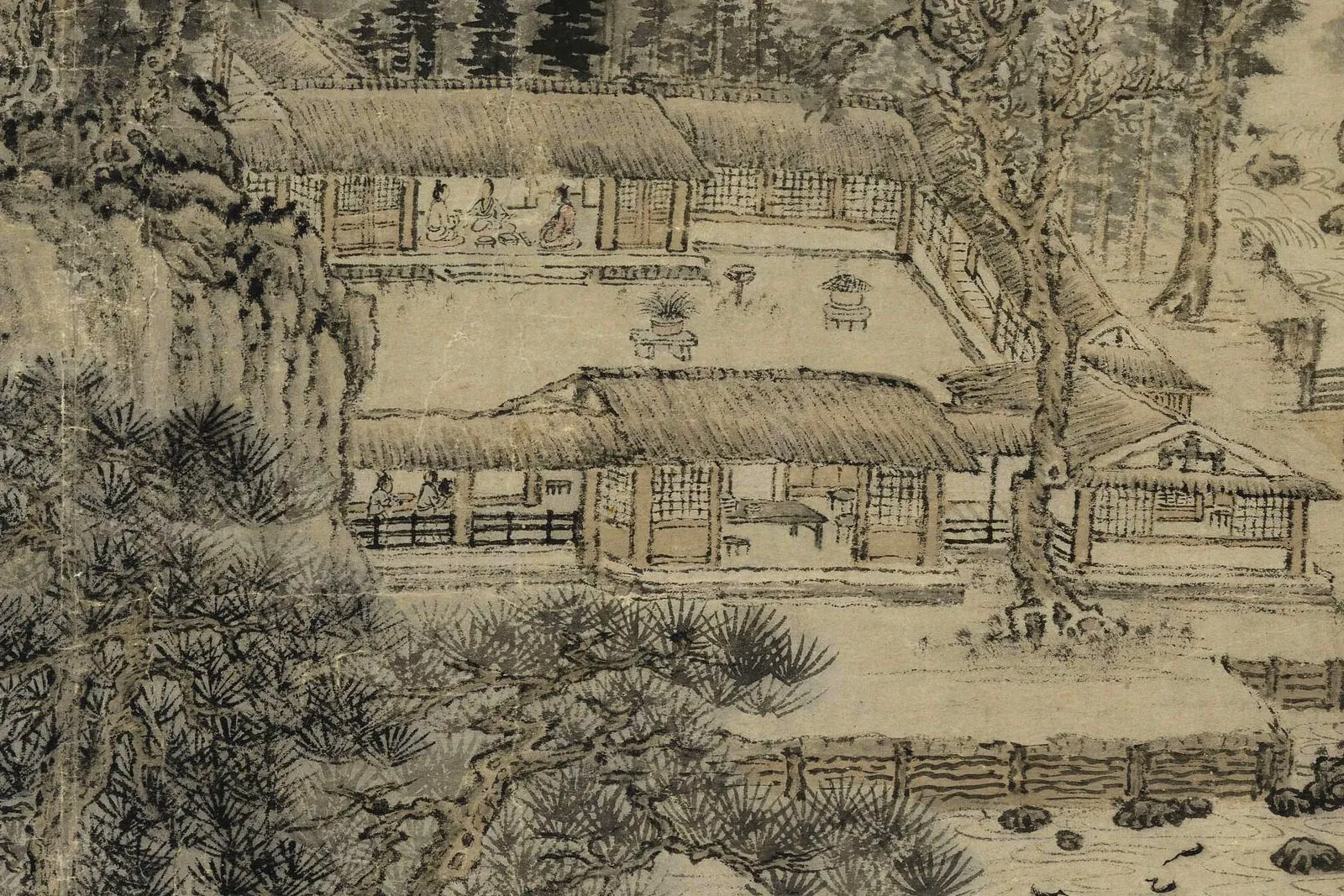 王蒙《东山草堂图》局部 (4)