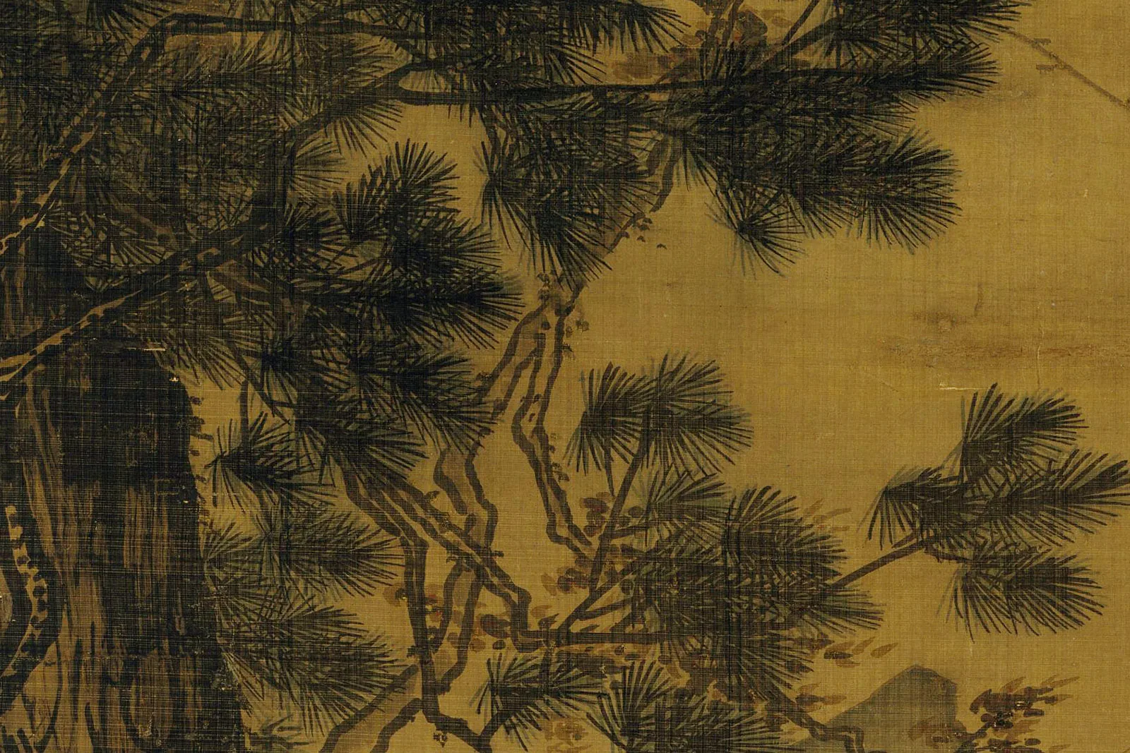 宋马麟山水人物画《静听松风图》局部 (8)