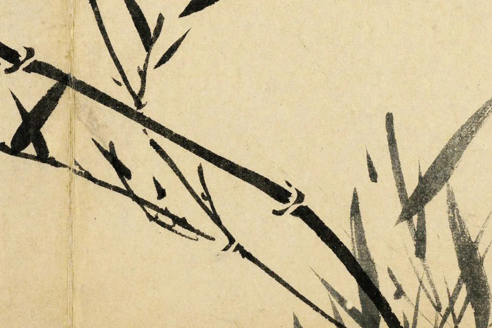 吴镇水墨竹《梅花翁寄兴图》局部 (4)