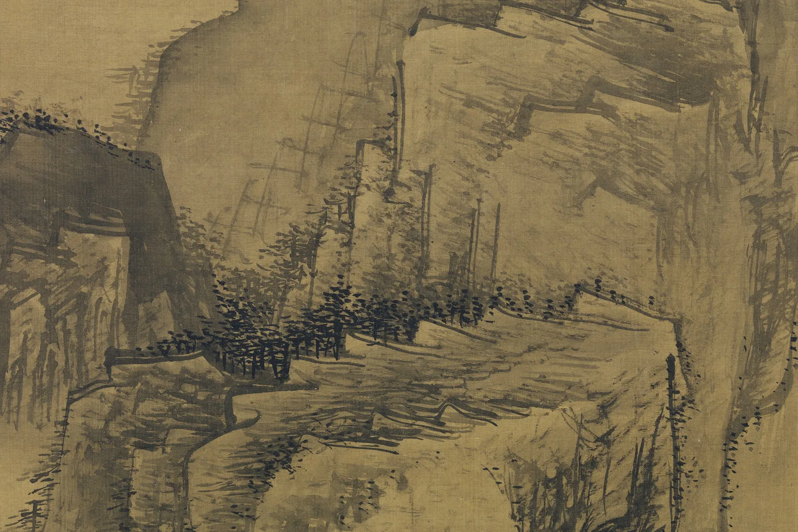 传宋马麟山水画《溪山行旅图》局部 (6)