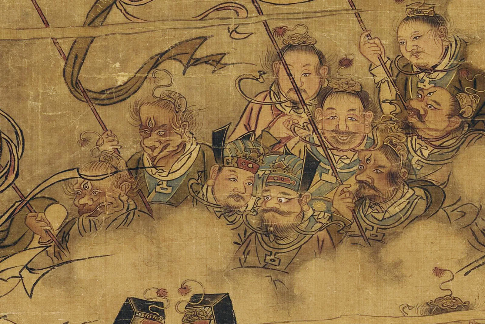 传宋马麟佛道人物画《三官出巡图》局部 (3)