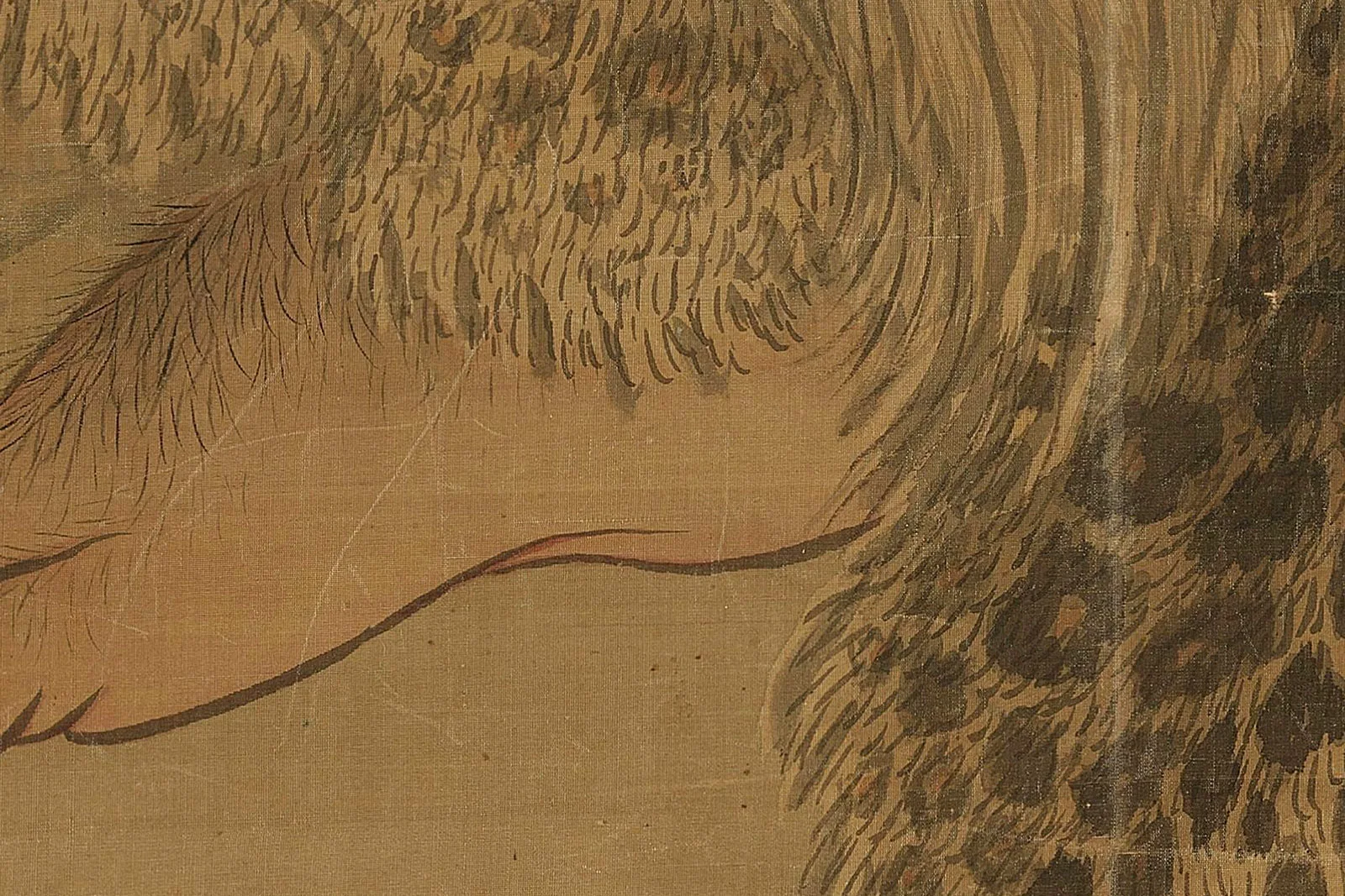 马麟《伏羲坐像轴》高清大图局部 (5)