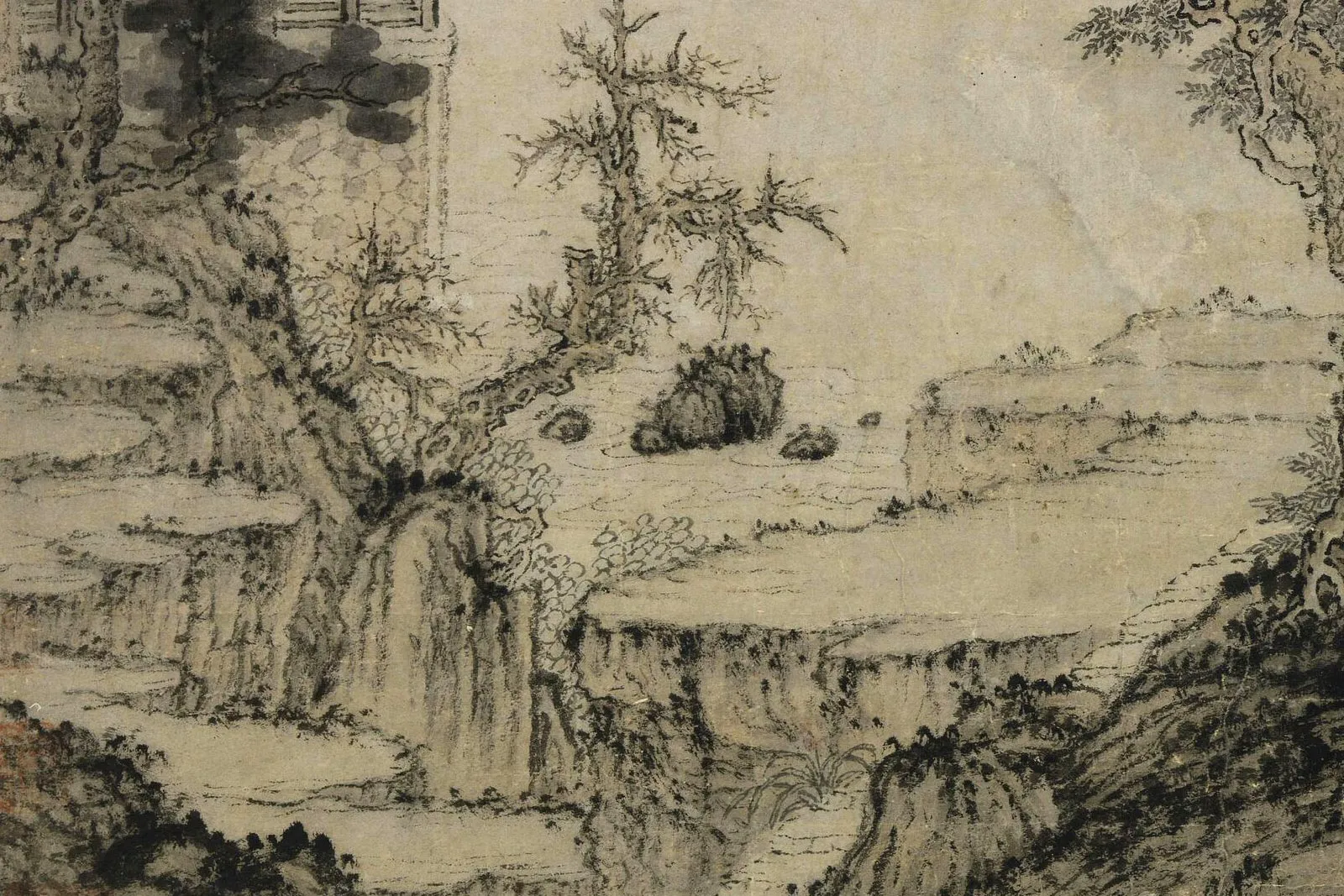 王蒙《东山草堂图》局部 (6)