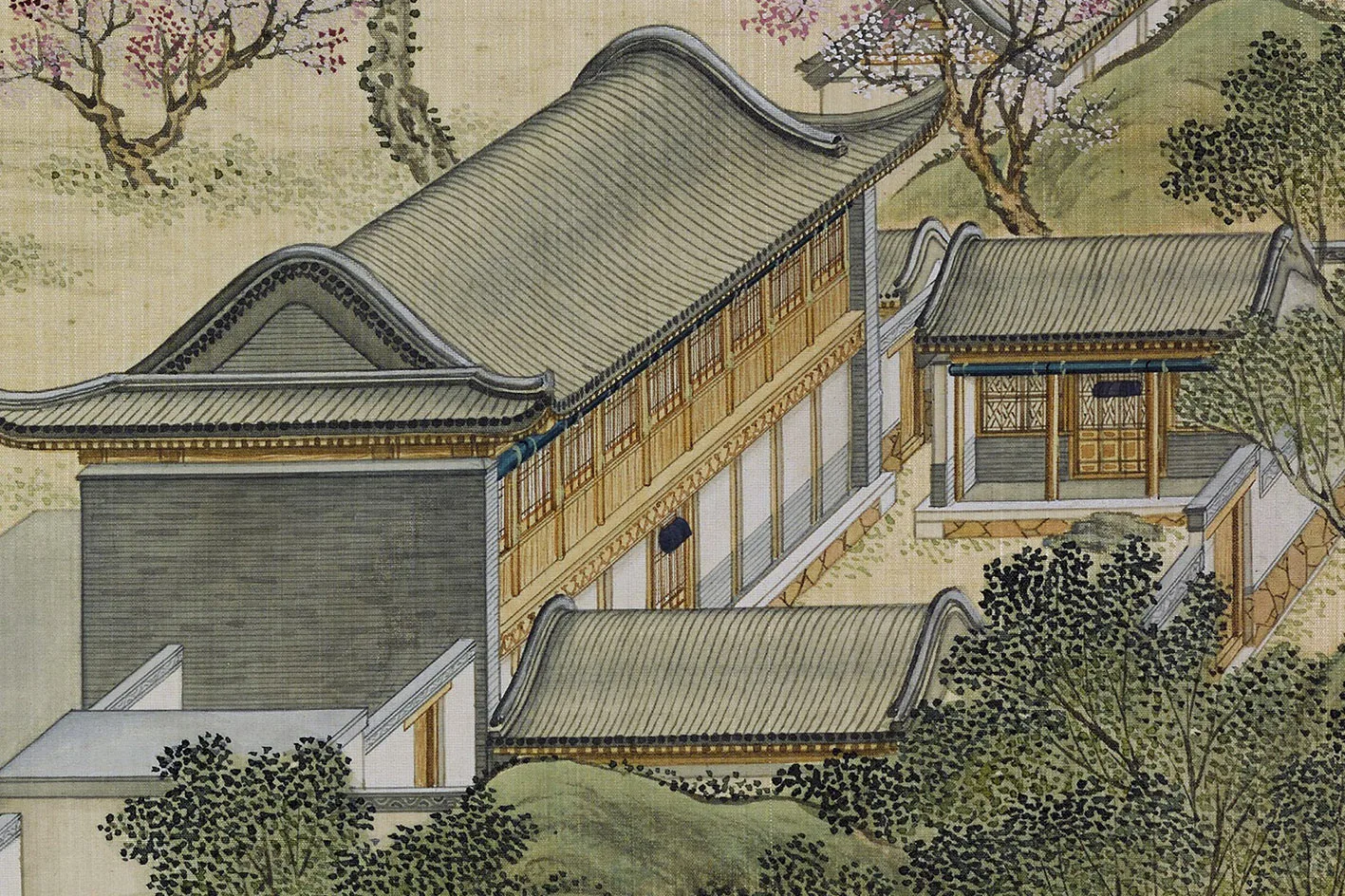 圆明园四十景图《山高水长》高清大图局部 (1)