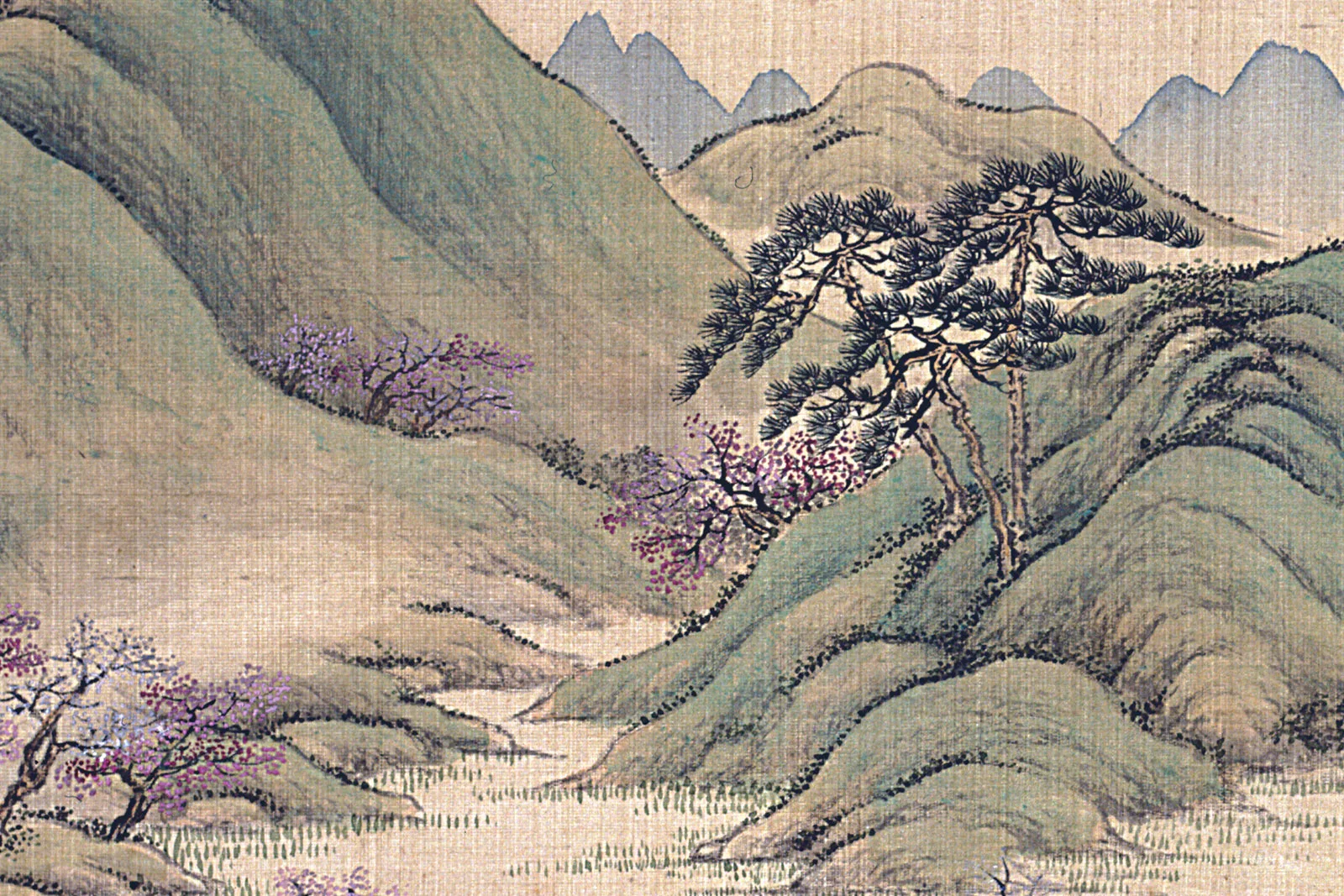 唐岱、沈源画圆明园山水《茹古涵今》局部 (5)