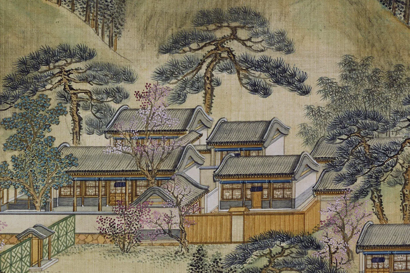 圆明园四十景图《武陵春色》高清大图局部 (1)