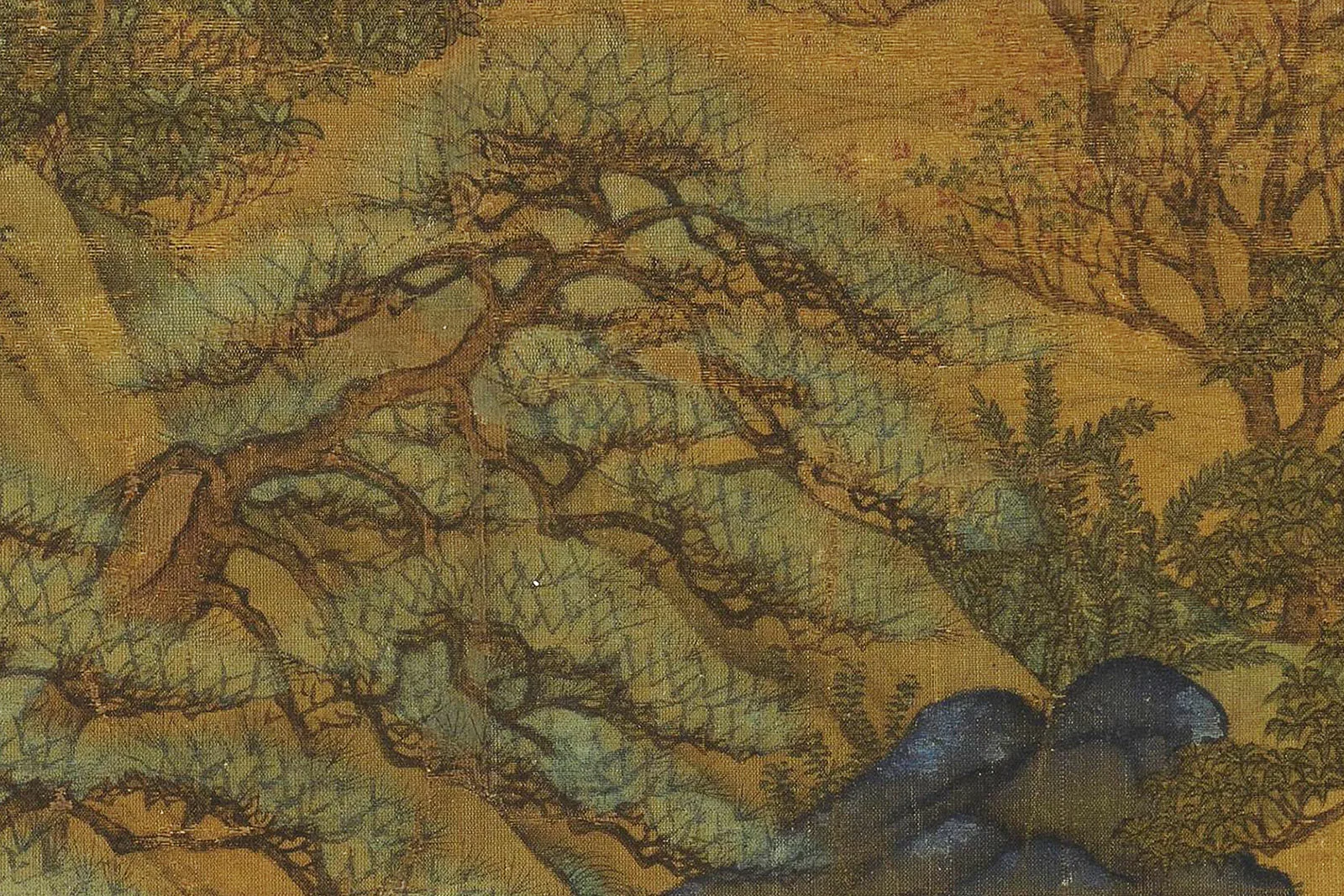 传李思训《江帆楼阁图》局部 (5)