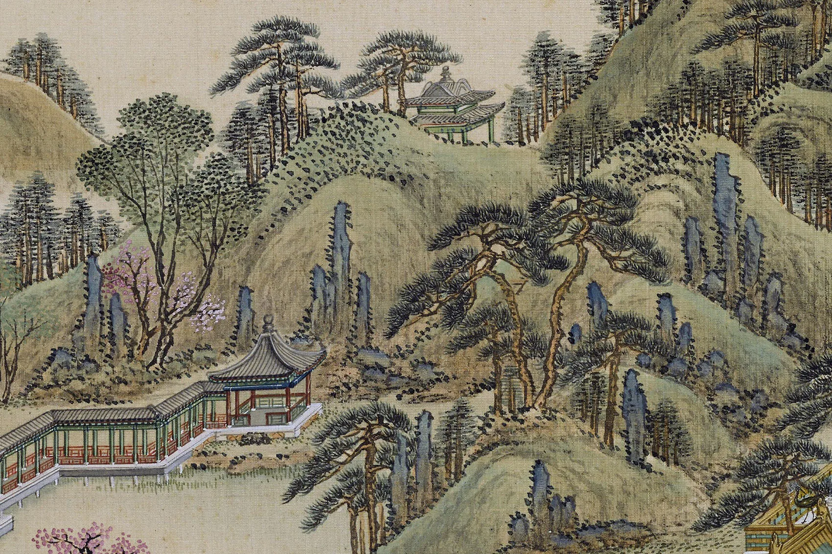 圆明园四十景图《方壶胜境》高清大图局部 (5)