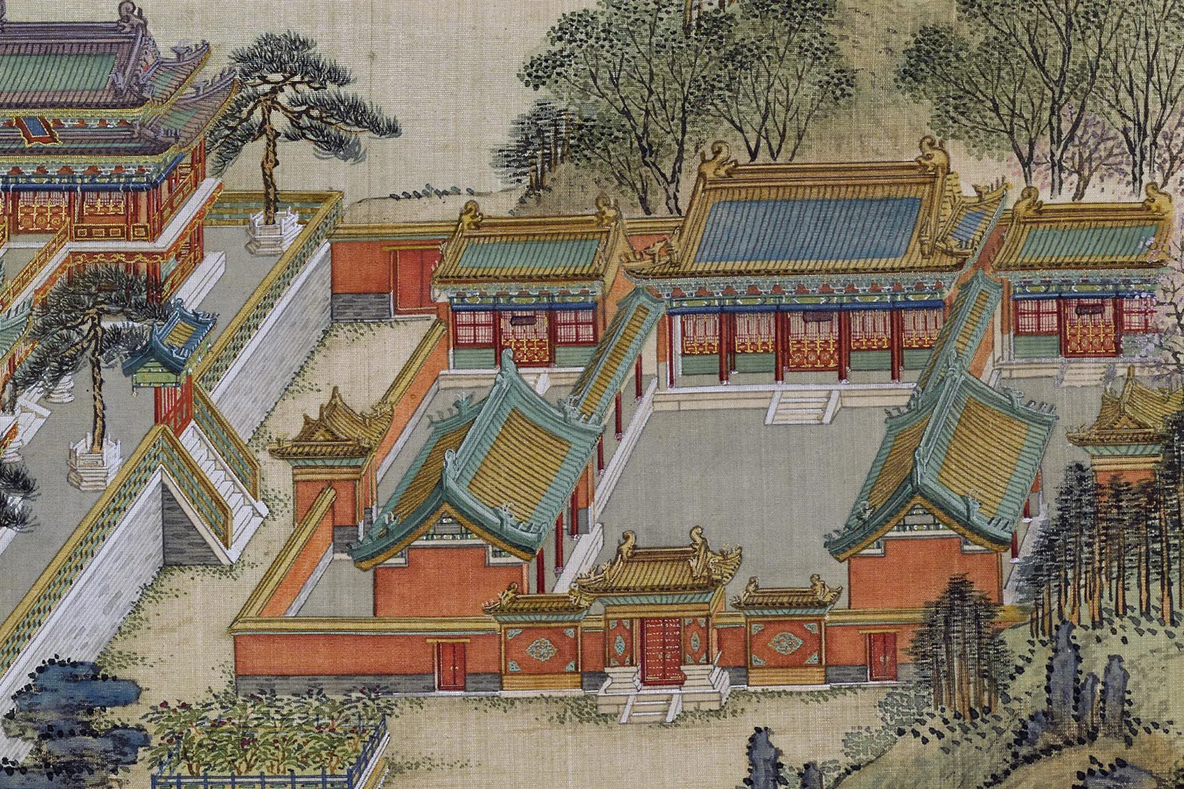 圆明园四十景图《方壶胜境》高清大图局部 (2)