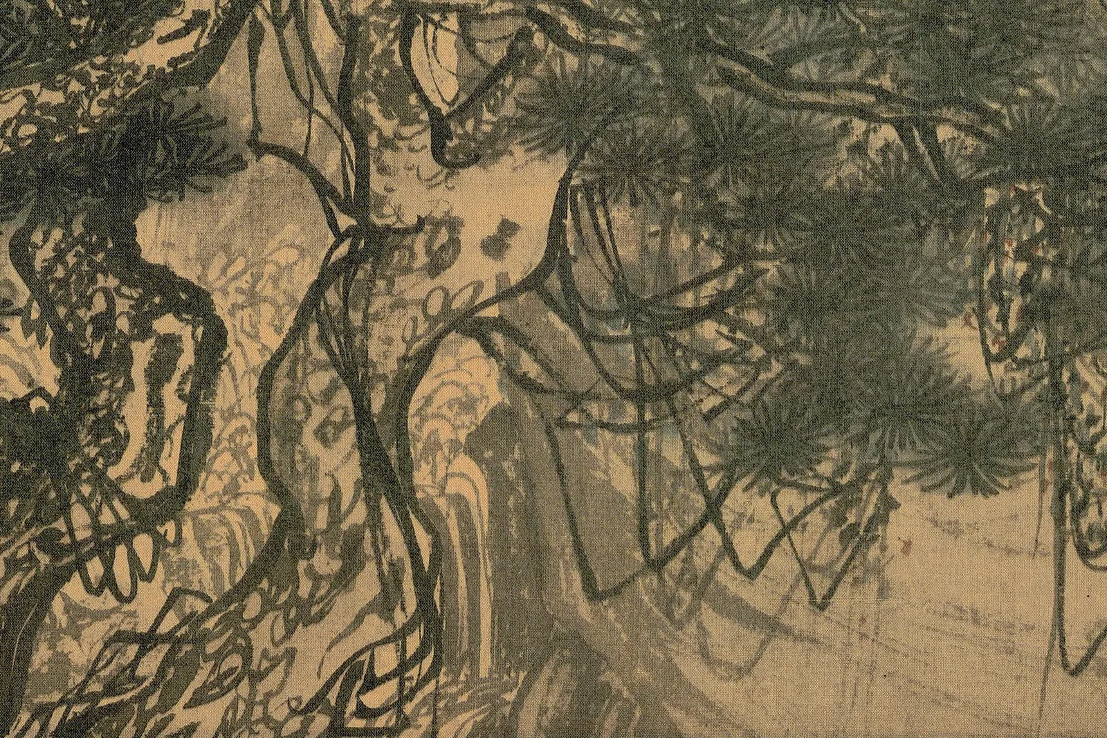 唐寅《画山路松声图》高清大图局部 (7)