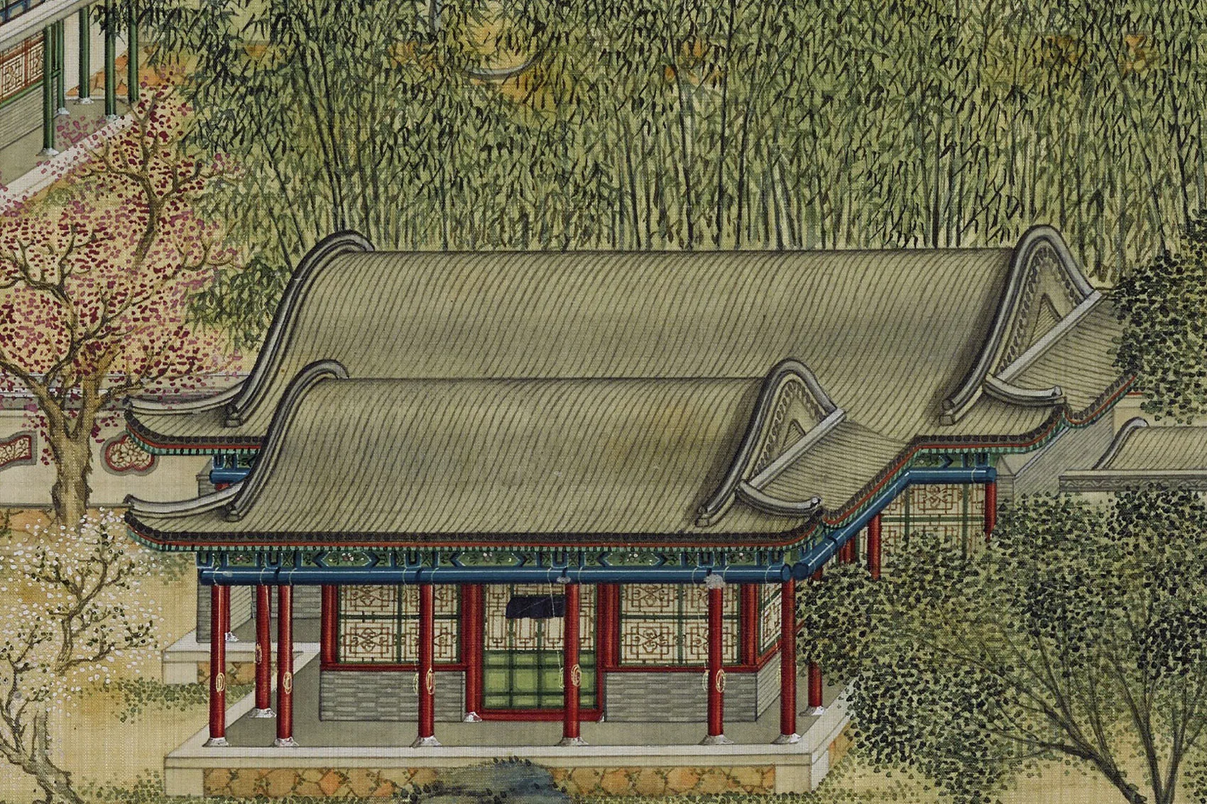 圆明园四十景图《天然图画》高清大图局部 (1)