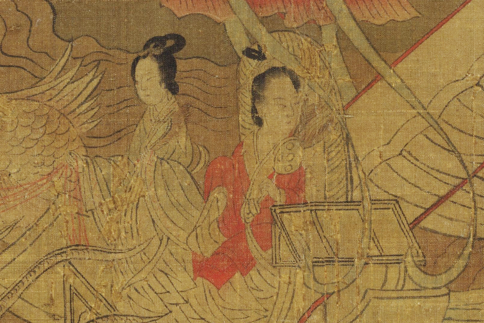 传晋顾恺之洛神图高清大图局部 (1)