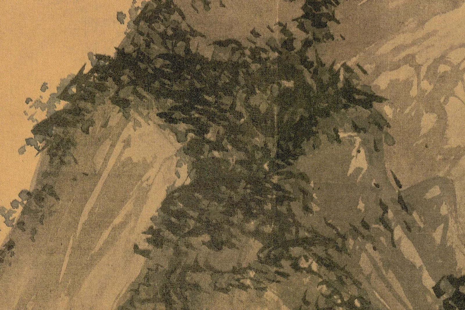 唐寅《画山路松声图》高清大图局部 (12)