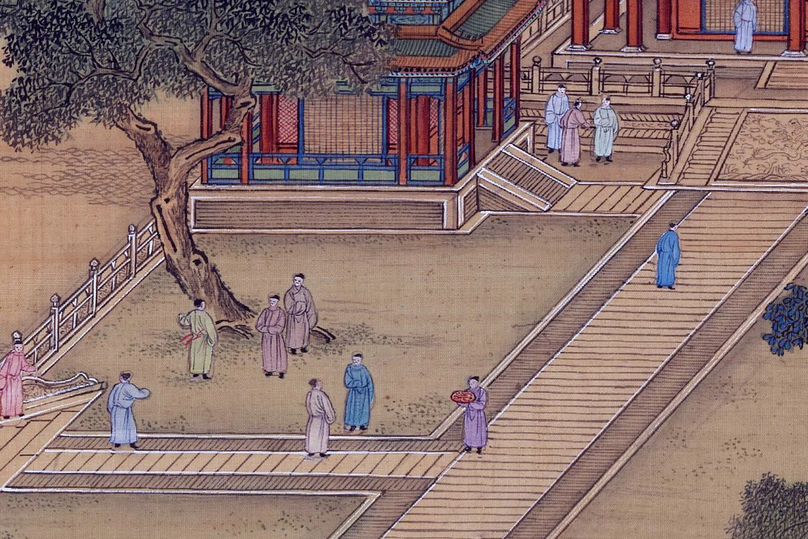 清院本《新丰图》高清大图局部 (3)