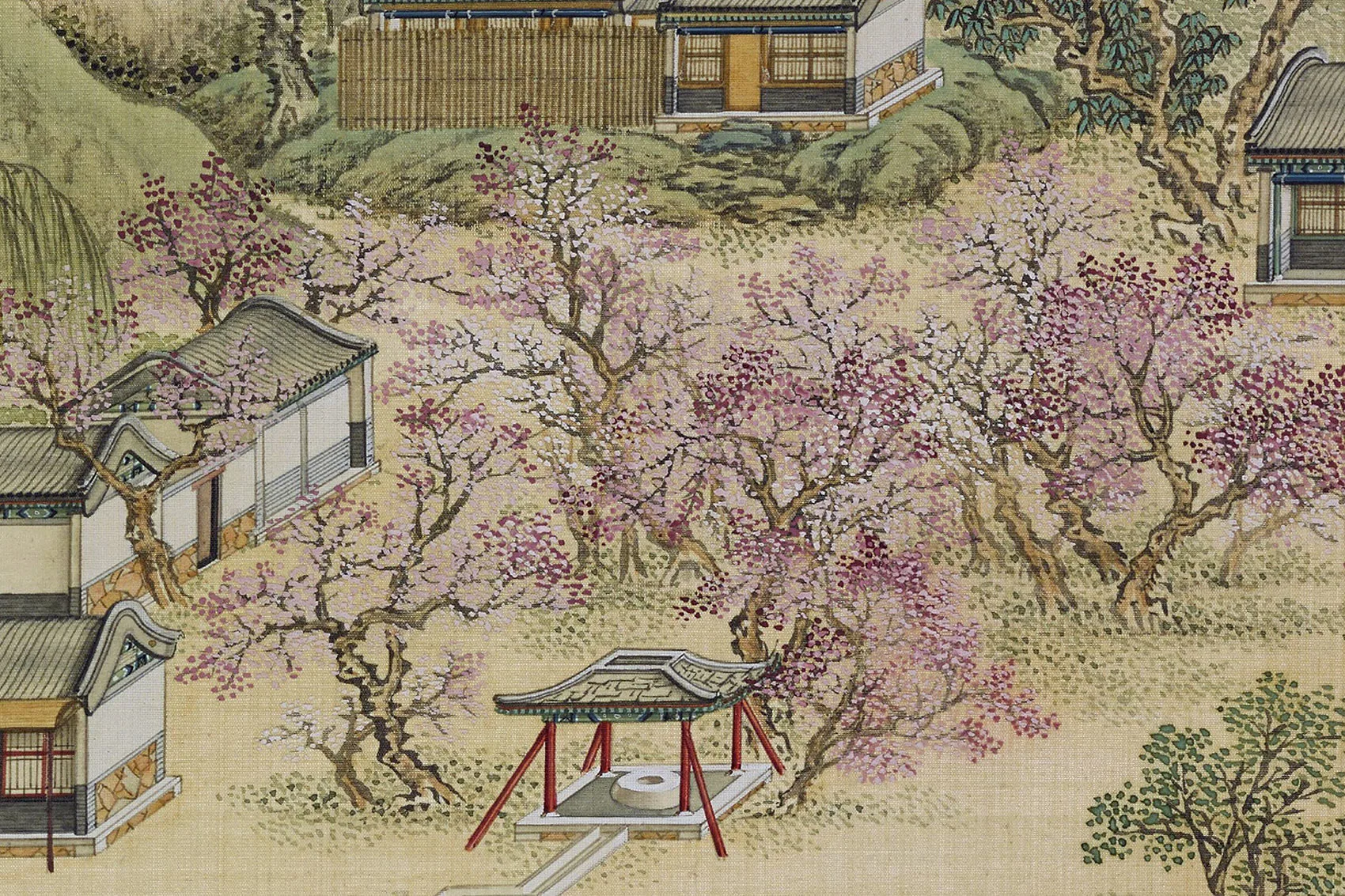 圆明园四十景图《杏花春馆》高清大图局部 (1)