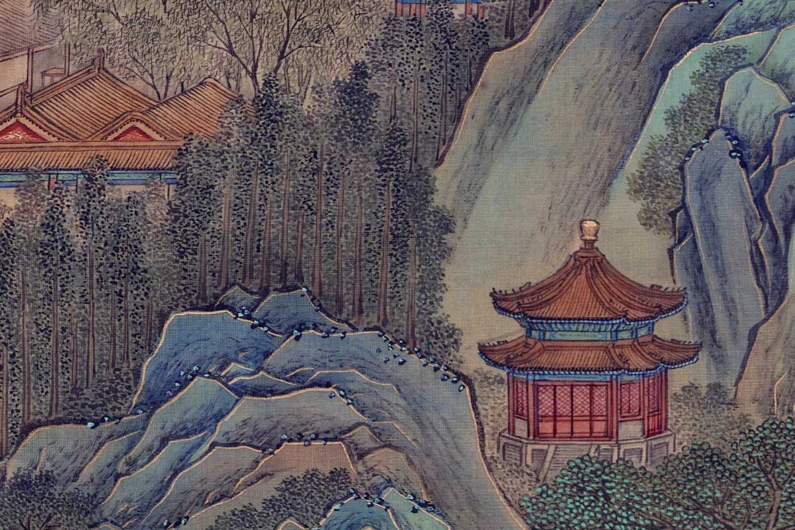 清院本《新丰图》高清大图局部 (6)