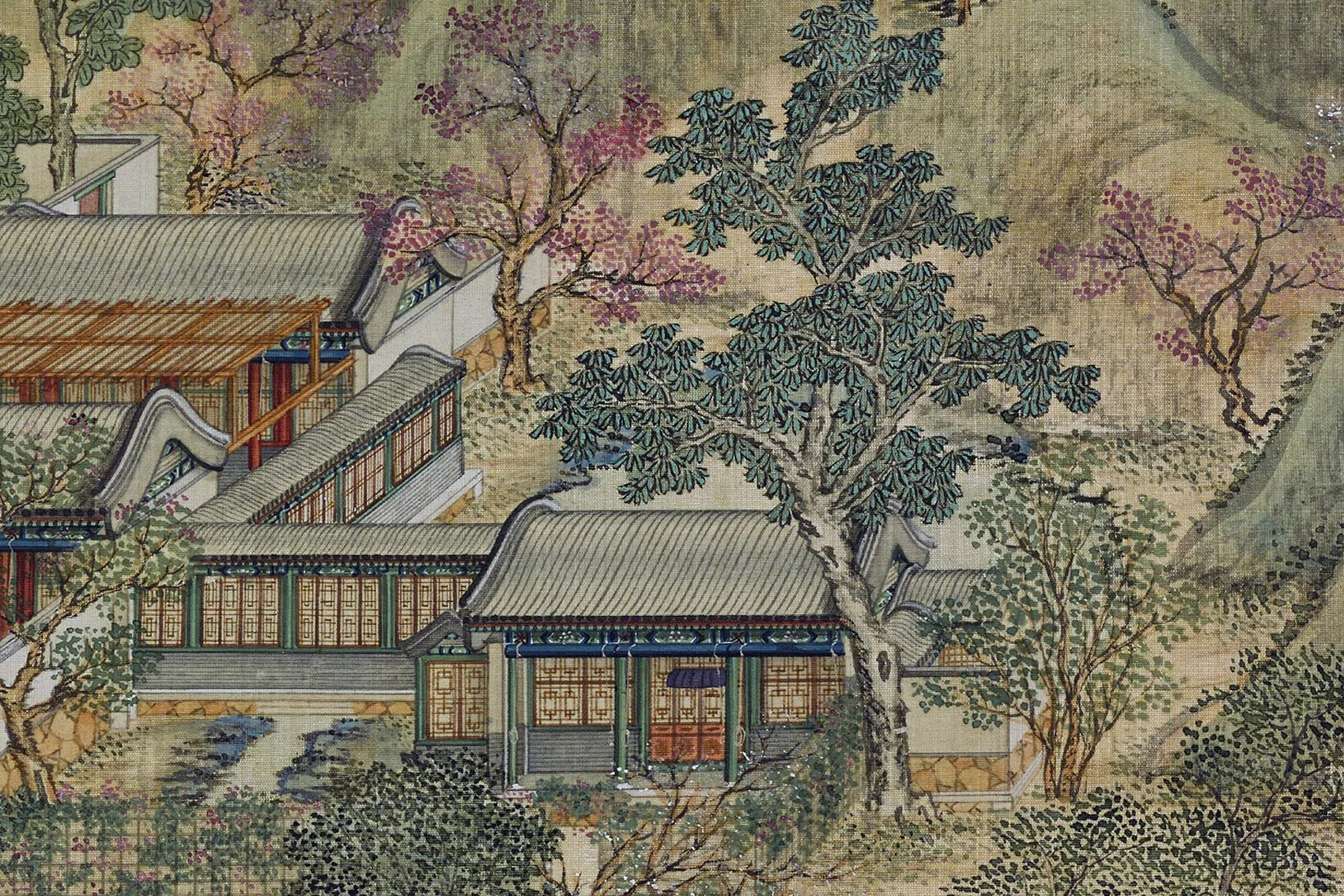 圆明园四十景图《碧桐书院》高清大图局部 (2)