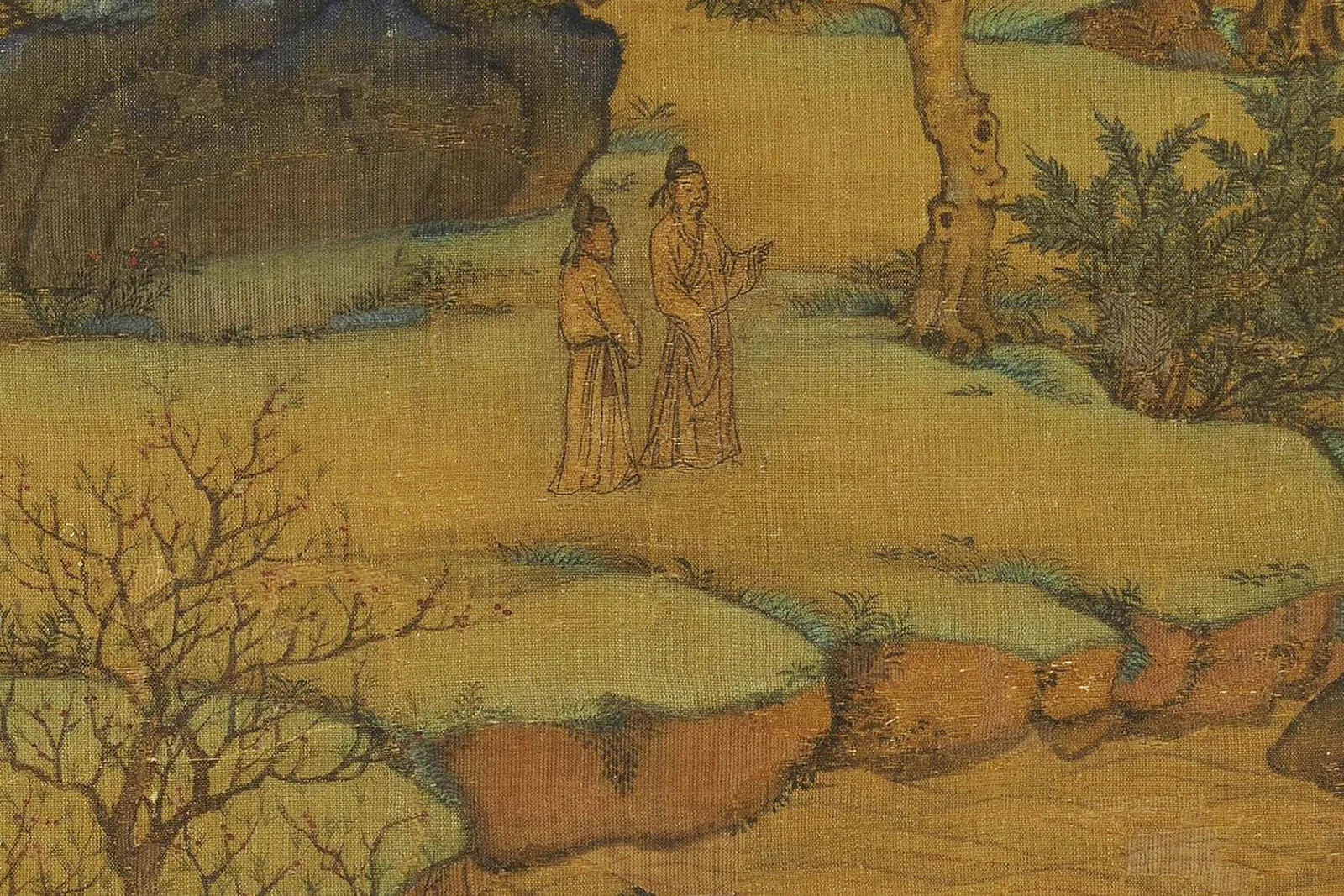 传李思训《江帆楼阁图》局部 (2)