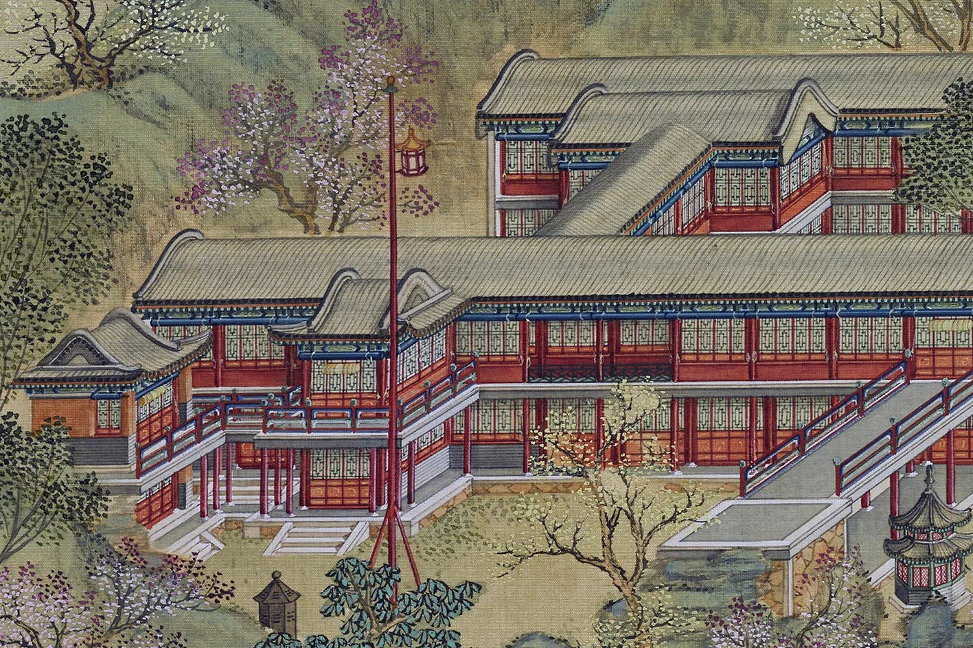 圆明园四十景图《日天琳宇》高清大图局部 (1)