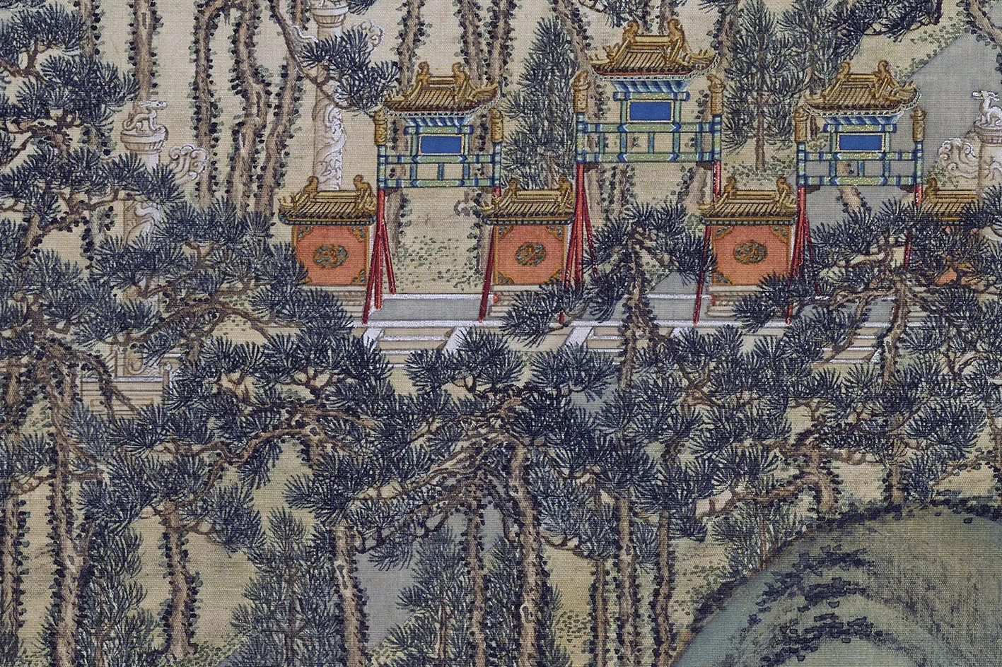 圆明园四十景图《鸿慈永祜》高清大图局部 (4)