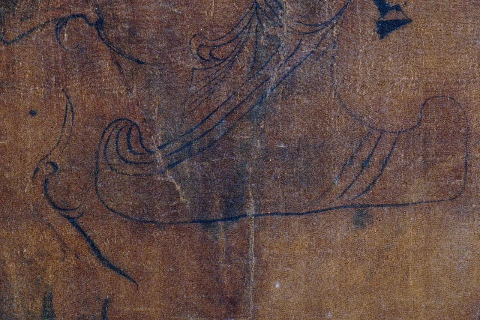 战国帛画《人物御龙图》局部 (3)