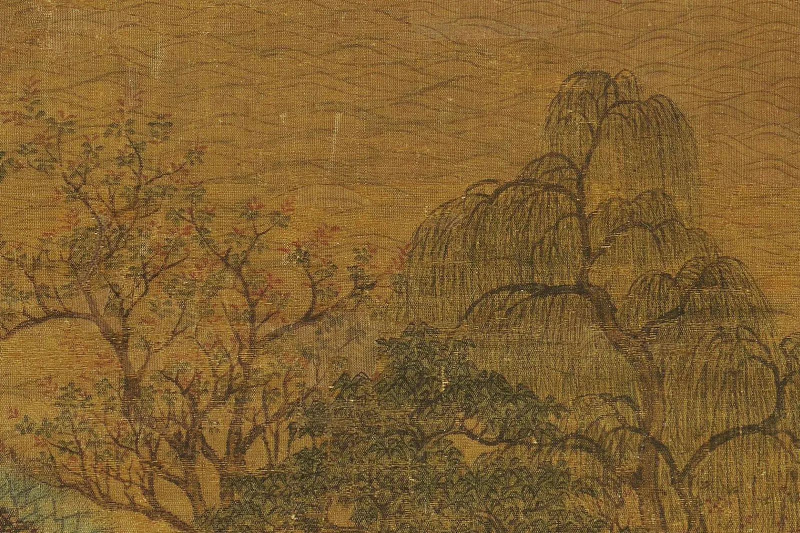 传李思训《江帆楼阁图》局部 (6)