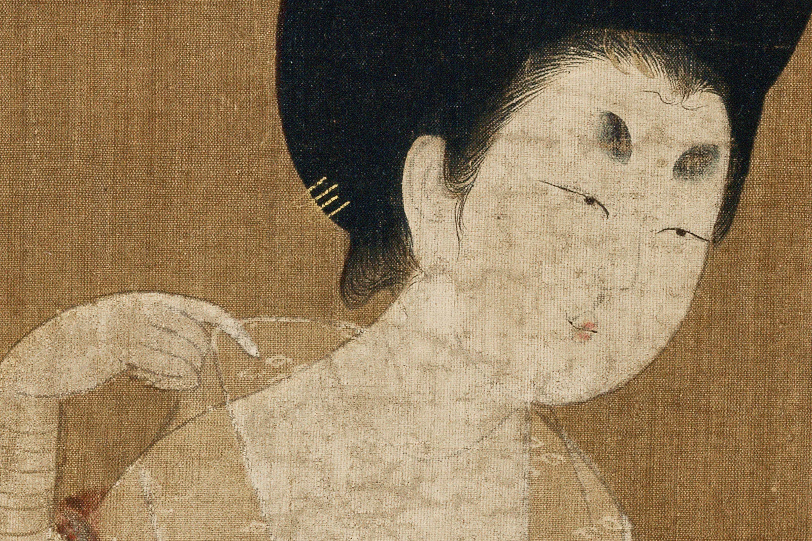 周昉《簪花仕女图》超高清大图局部 (5)