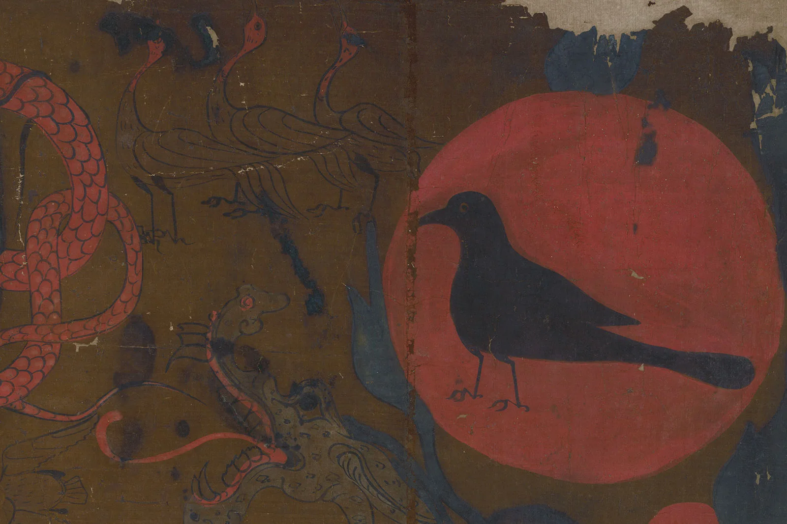 马王堆1号汉墓“T”形帛画高清大图局部 (1)