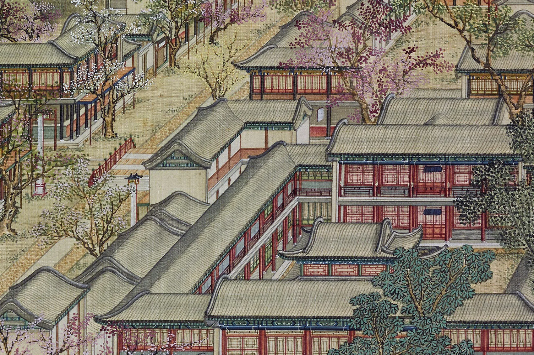 圆明园四十景图《坐石临流》高清大图局部 (2)