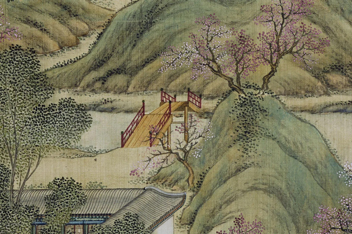 圆明园四十景图《武陵春色》高清大图局部 (2)