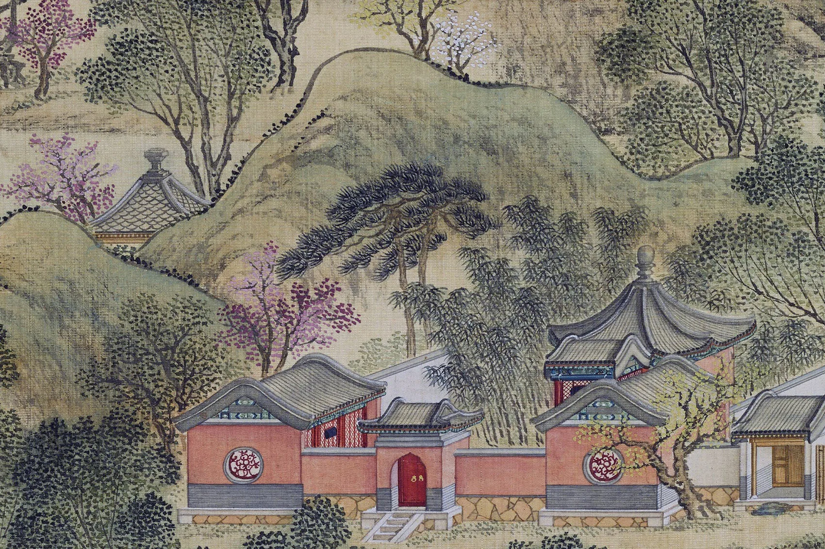 圆明园四十景图《北远山村》高清大图局部 (3)