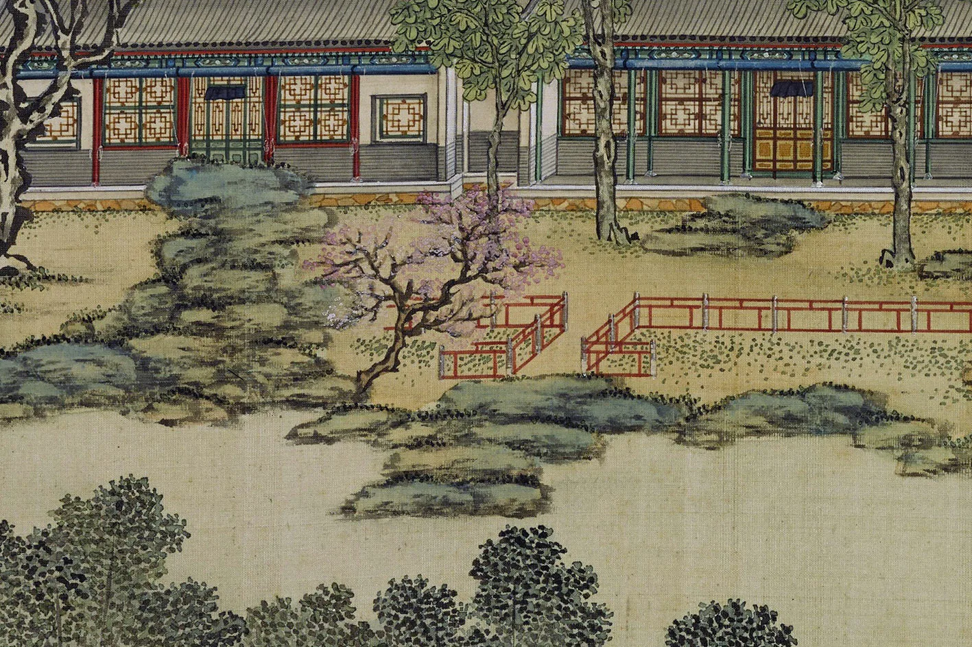 圆明园四十景图《长春仙馆》高清大图局部 (2)