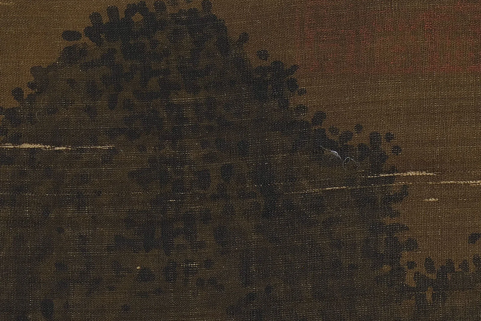 传李唐《烟岚萧寺图》超高清大图局部 (1)