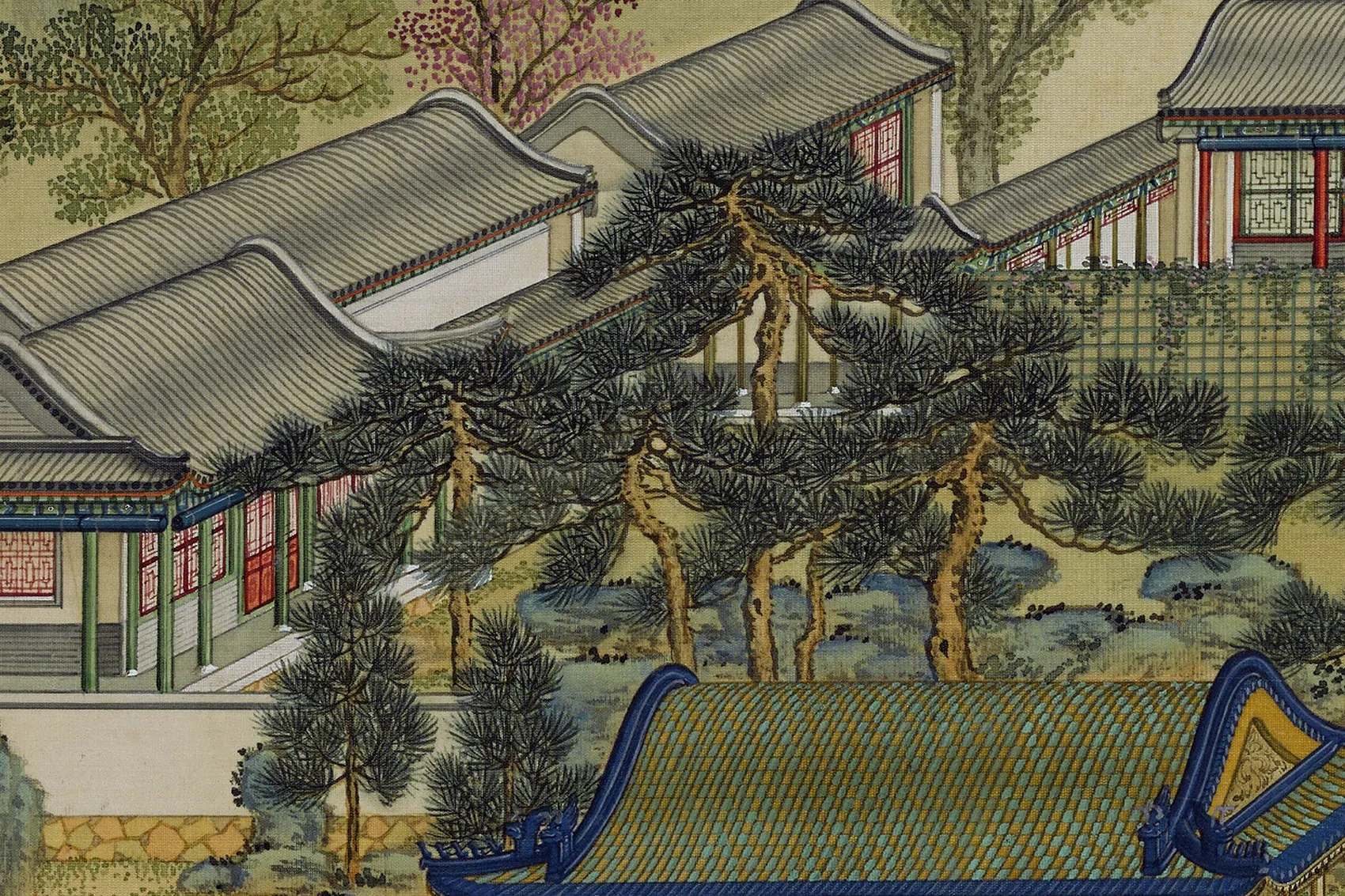 圆明园四十景图《镂月开云》高清大图局部 (1)