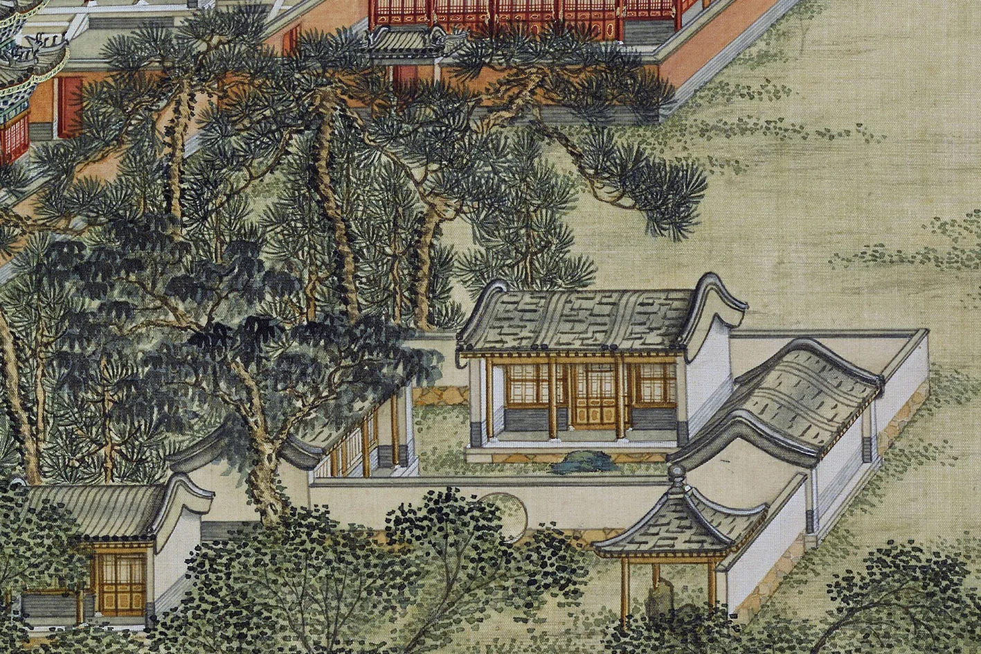 圆明园四十景图《月地云居》超高清大图局部 (2)