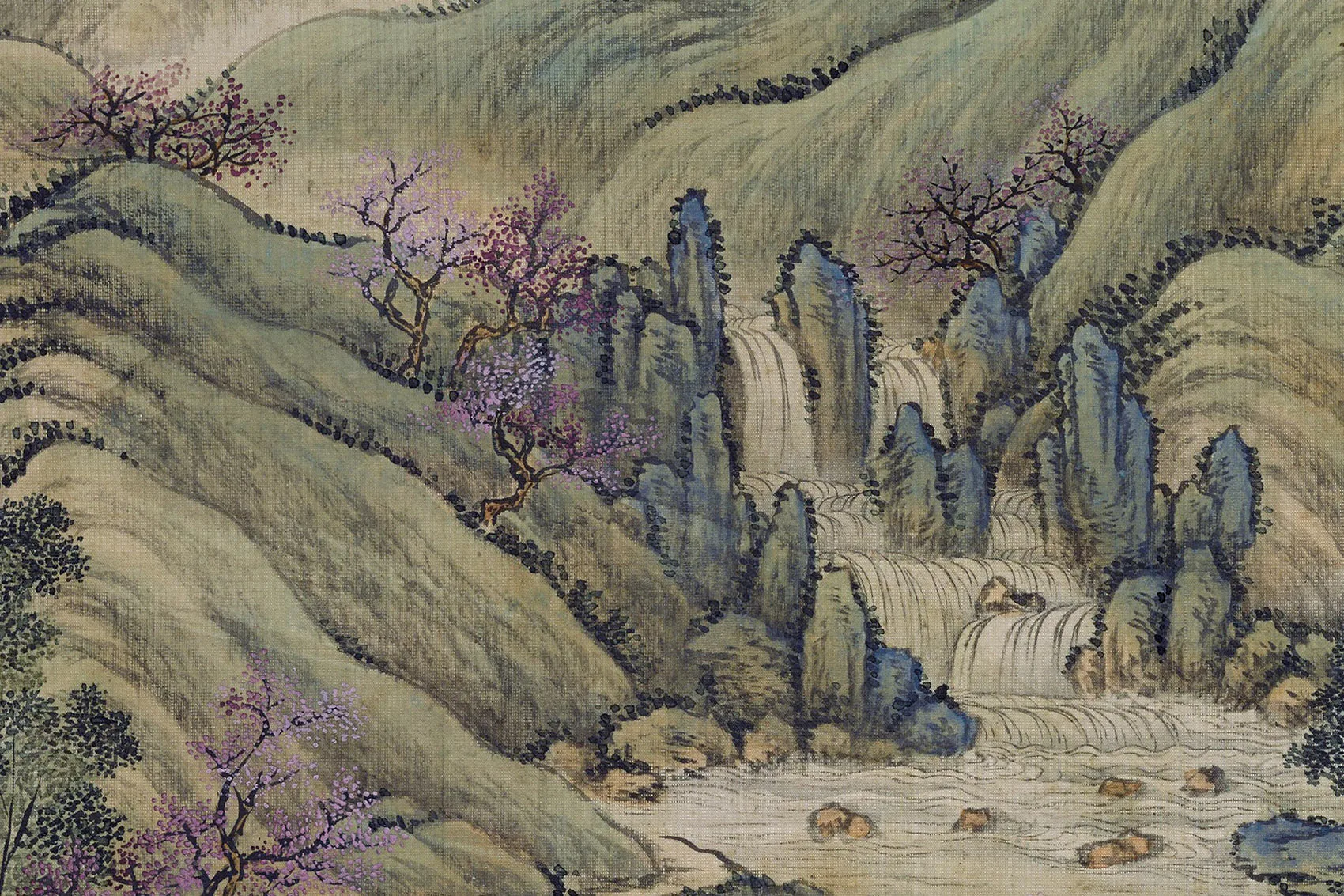 圆明园四十景图《西峰秀色》超高清大图局部 (4)