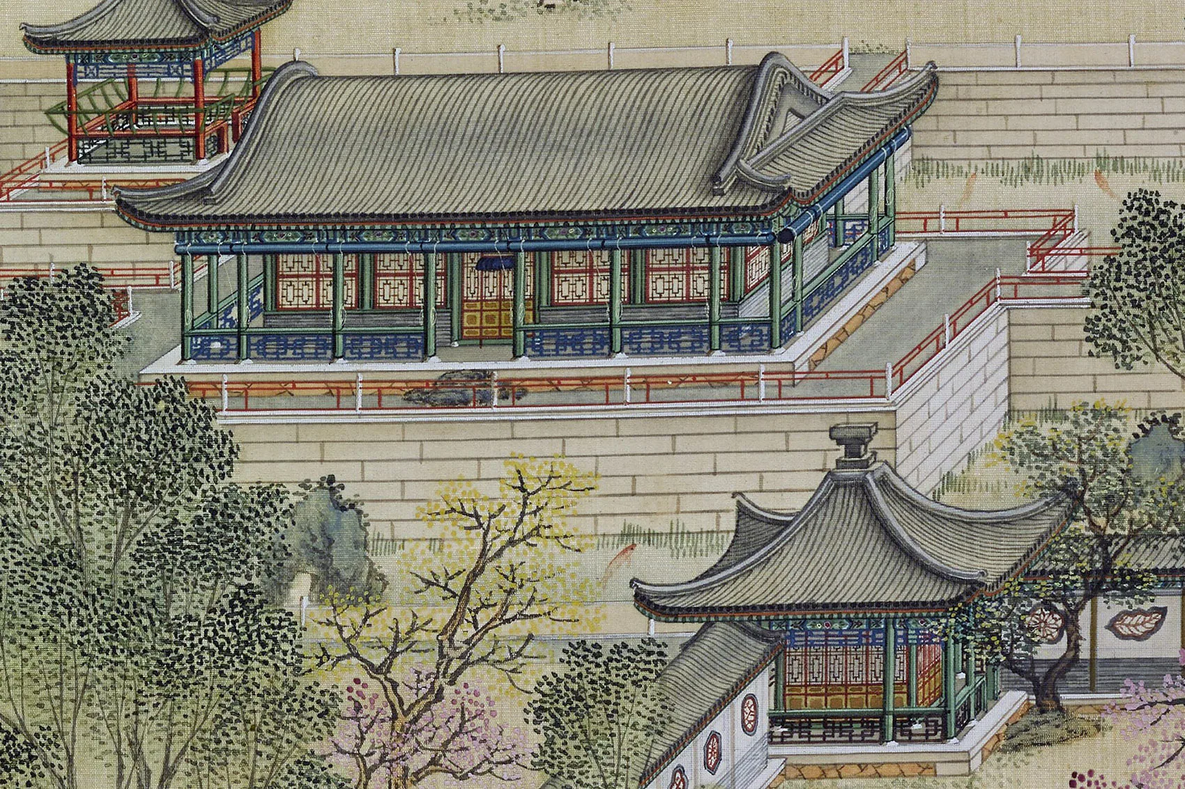 圆明园四十景图《坦坦荡荡》高清大图局部 (1)