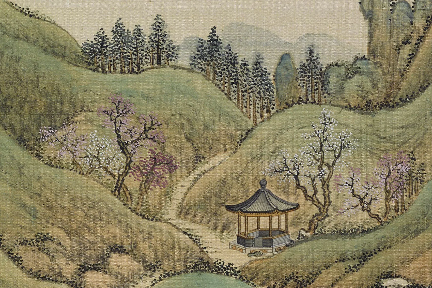 圆明园四十景图《杏花春馆》高清大图局部 (3)