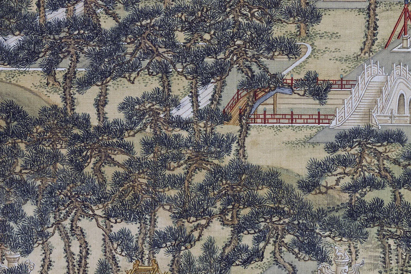 圆明园四十景图《鸿慈永祜》高清大图局部 (3)