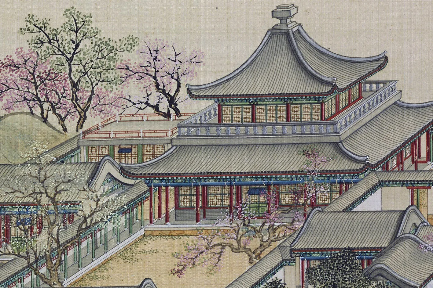 圆明园四十景图《茹古涵今》高清大图局部 (1)