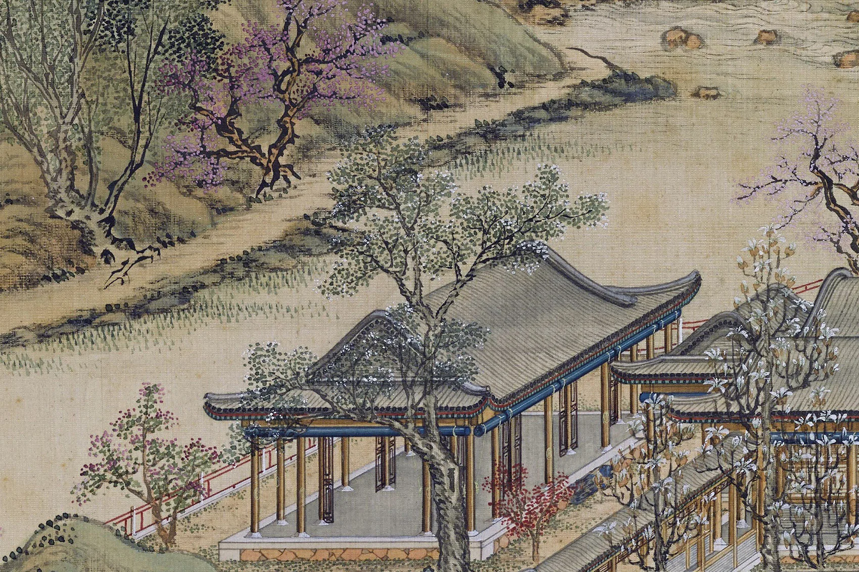 圆明园四十景图《西峰秀色》超高清大图局部 (3)