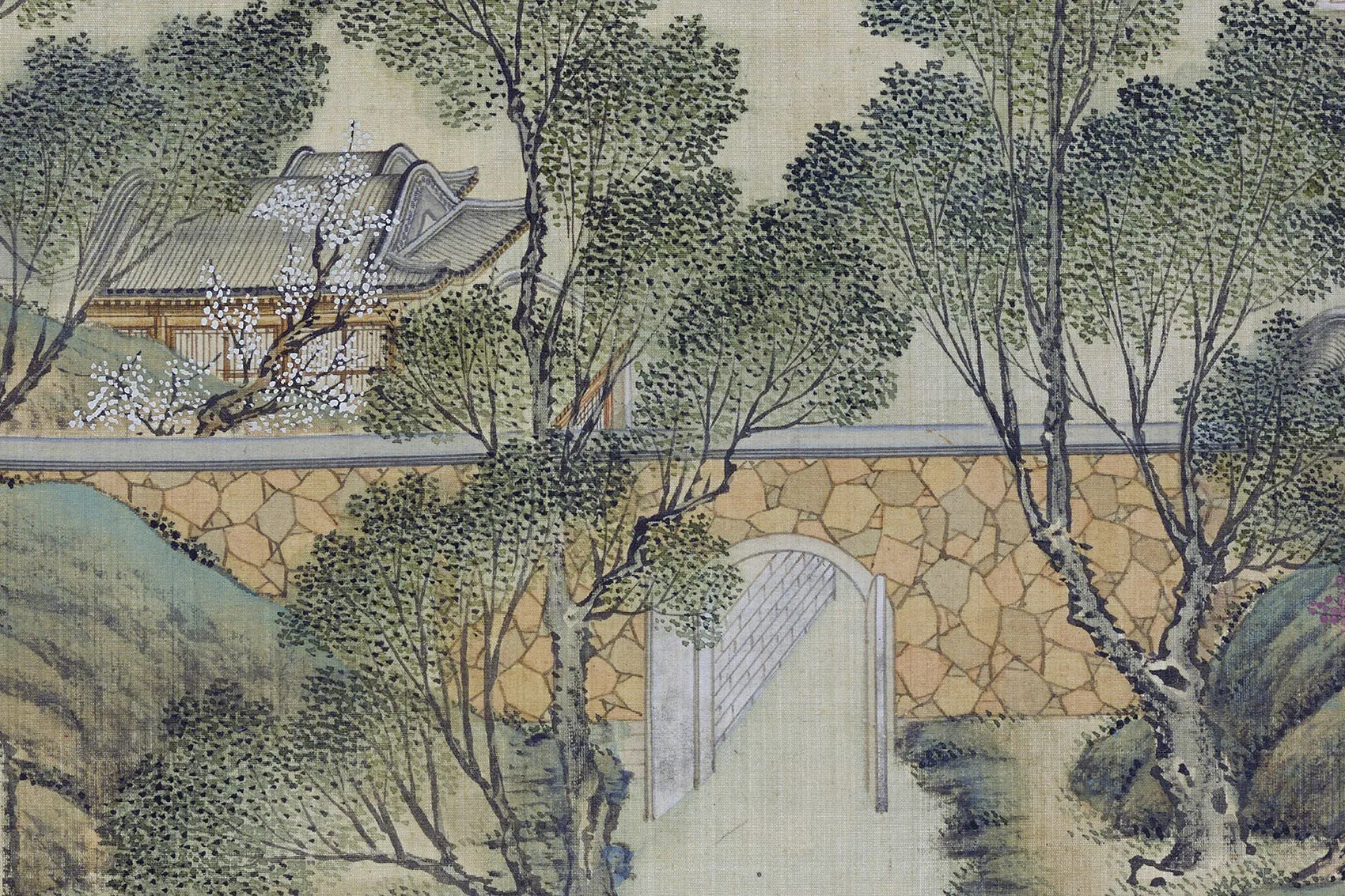 圆明园四十景图《北远山村》高清大图局部 (1)